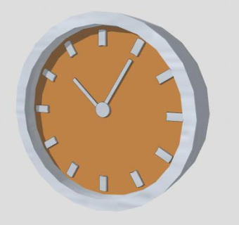 现代个性金属钟表SU模型下载_sketchup草图大师SKP模型