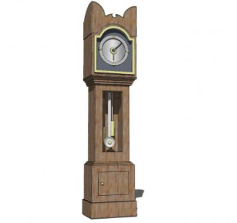 经典落地式大摆钟SU模型下载_sketchup草图大师SKP模型