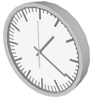 宜家风格现代挂钟SU模型下载_sketchup草图大师SKP模型