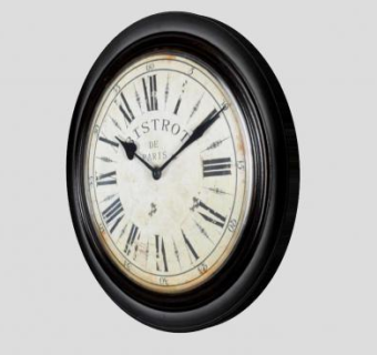 美式风格壁挂钟表SU模型下载_sketchup草图大师SKP模型