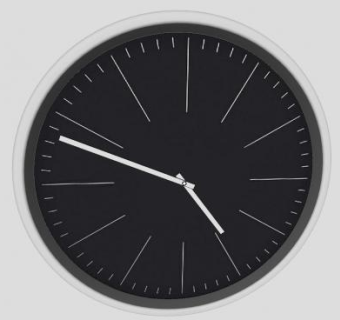 简约空白壁挂钟表SU模型下载_sketchup草图大师SKP模型