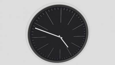简约空白壁挂钟表SU模型下载_sketchup草图大师SKP模型