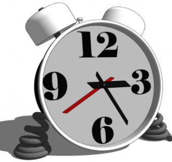 现代金属简约闹钟SU模型下载_sketchup草图大师SKP模型