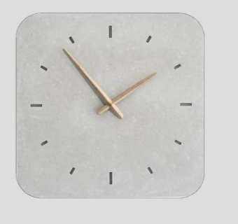 混凝土简约时钟SU模型下载_sketchup草图大师SKP模型