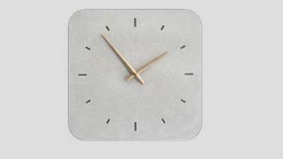 混凝土简约时钟SU模型下载_sketchup草图大师SKP模型