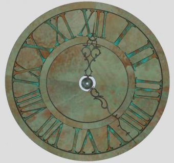 铁艺罗马金属钟表SU模型下载_sketchup草图大师SKP模型