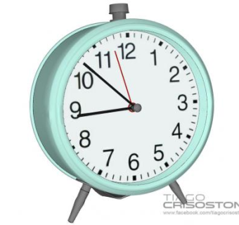 简约风装饰闹钟SU模型下载_sketchup草图大师SKP模型