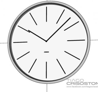 镀铬金属现代钟表SU模型下载_sketchup草图大师SKP模型