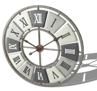 金属罗马数字模板排列钟表SU模型下载_sketchup草图大师SKP模型