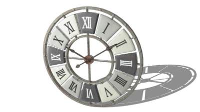 金属罗马数字模板排列钟表SU模型下载_sketchup草图大师SKP模型