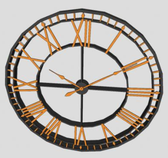镂空创意罗马钟表SU模型下载_sketchup草图大师SKP模型
