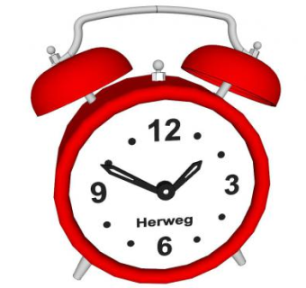 现代宜家红色机械闹钟SU模型下载_sketchup草图大师SKP模型