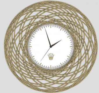 木制巢型现代钟表SU模型下载_sketchup草图大师SKP模型