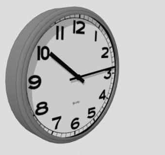 宜家圆形数字钟表SU模型下载_sketchup草图大师SKP模型