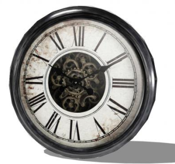 工业风格金属挂钟SU模型下载_sketchup草图大师SKP模型