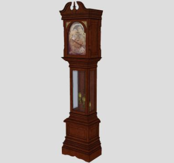 维多利亚时代落地钟SU模型下载_sketchup草图大师SKP模型