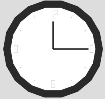 黑色圆形钟表SU模型下载_sketchup草图大师SKP模型