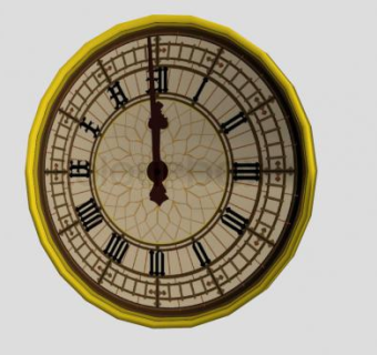 复古罗马数字时钟SU模型下载_sketchup草图大师SKP模型