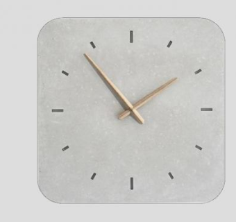 混凝土简约方形时钟SU模型下载_sketchup草图大师SKP模型