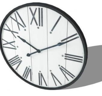 白板罗马数字时钟SU模型下载_sketchup草图大师SKP模型