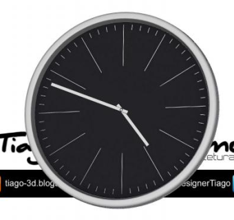 空白钟面简约钟表SU模型下载_sketchup草图大师SKP模型