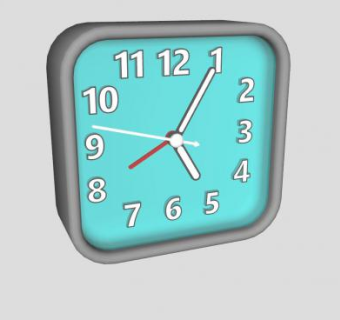 现代床头机械闹铃闹钟SU模型下载_sketchup草图大师SKP模型