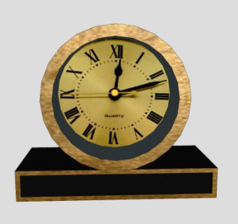 壁炉装饰罗马数字罩钟SU模型下载_sketchup草图大师SKP模型