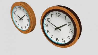 石英玻璃挂钟SU模型下载_sketchup草图大师SKP模型