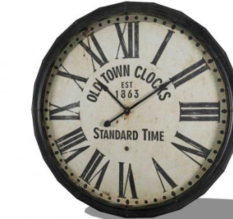 乡村风格罗马数字挂钟SU模型下载_sketchup草图大师SKP模型