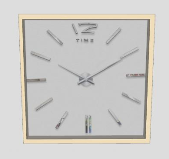 现代方形挂钟SU模型下载_sketchup草图大师SKP模型