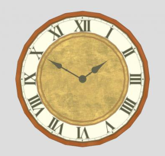 复古风格罗马时钟SU模型下载_sketchup草图大师SKP模型