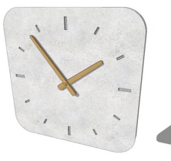 简约风家居挂钟SU模型下载_sketchup草图大师SKP模型