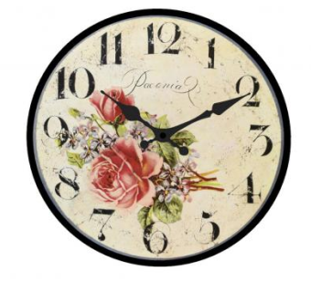 复古花卉印花钟表SU模型下载_sketchup草图大师SKP模型