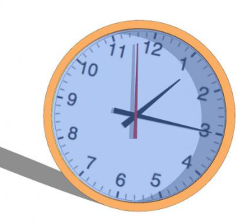 黄色边框玻璃墙饰钟表SU模型下载_sketchup草图大师SKP模型