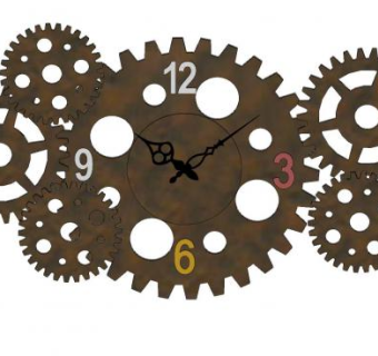 工业风格齿轮挂钟SU模型下载_sketchup草图大师SKP模型