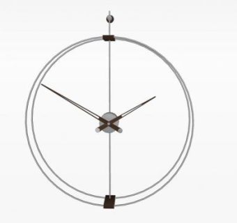 镀铬钢现代钟表设计SU模型下载_sketchup草图大师SKP模型