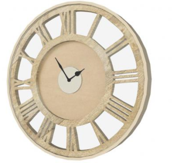 木雕刻罗马数字钟表SU模型下载_sketchup草图大师SKP模型