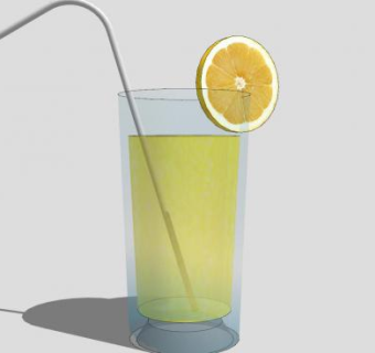 橙汁水橙片装饰SU模型下载_sketchup草图大师SKP模型