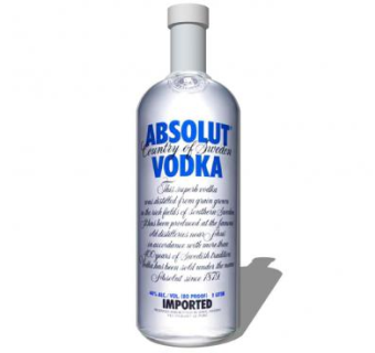 绝对伏特加标签酒瓶SU模型下载_sketchup草图大师SKP模型