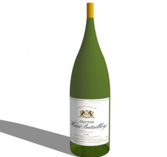 绿色红酒酒瓶标签SU模型下载_sketchup草图大师SKP模型