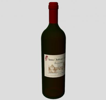 维克斯城堡红酒酒瓶标签SU模型下载_sketchup草图大师SKP模型