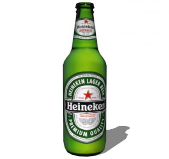 喜力啤酒酒瓶标签SU模型下载_sketchup草图大师SKP模型