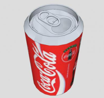 可口可乐碳酸饮料罐SU模型下载_sketchup草图大师SKP模型
