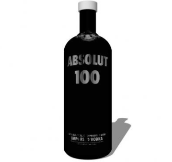 伏特加100黑瓶限量版SU模型下载_sketchup草图大师SKP模型