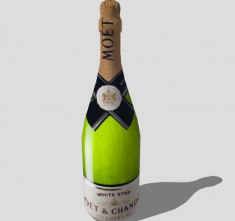 香槟酒瓶标签SU模型下载_sketchup草图大师SKP模型