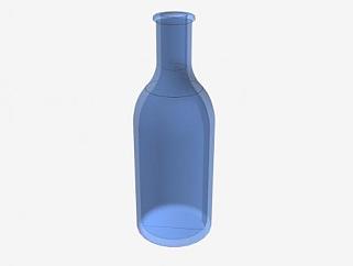 透明玻璃酒瓶SU模型下载_sketchup草图大师SKP模型