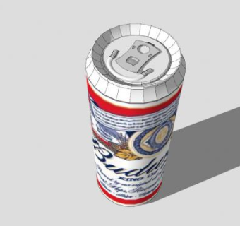 百威啤酒酒罐SU模型下载_sketchup草图大师SKP模型
