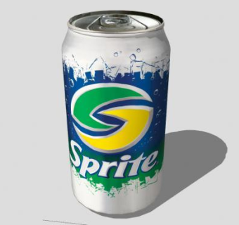 雪碧汽水罐SU模型下载_sketchup草图大师SKP模型