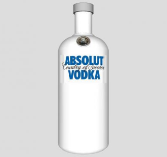 绝对伏特加酒瓶SU模型下载_sketchup草图大师SKP模型