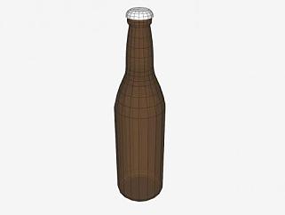 棕色啤酒瓶SU模型下载_sketchup草图大师SKP模型